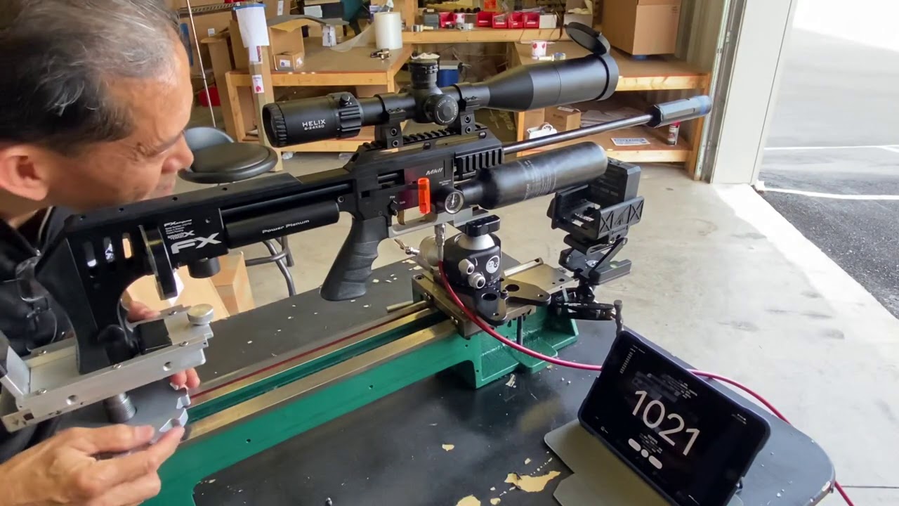 FX impact .30 700mm tested on my references bench rail 44gn slug at 1020fps