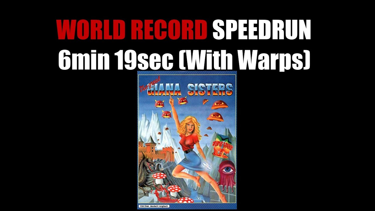 The Great Giana Sisters (Amiga) Speedrun WORLD RECORD in 6min19sec (With Warps)