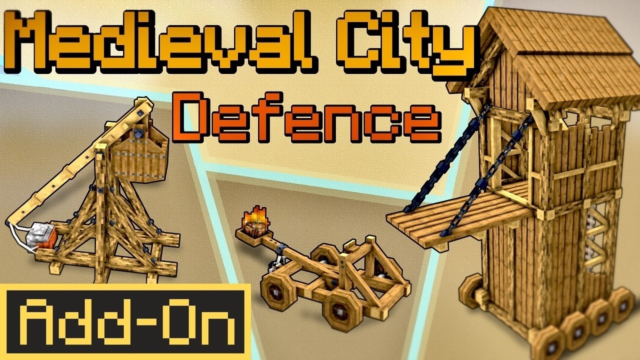АДДОН MEDIEVAL CITY DEFENCE добавляет эпические осады замков в Minecraft Bedrock!