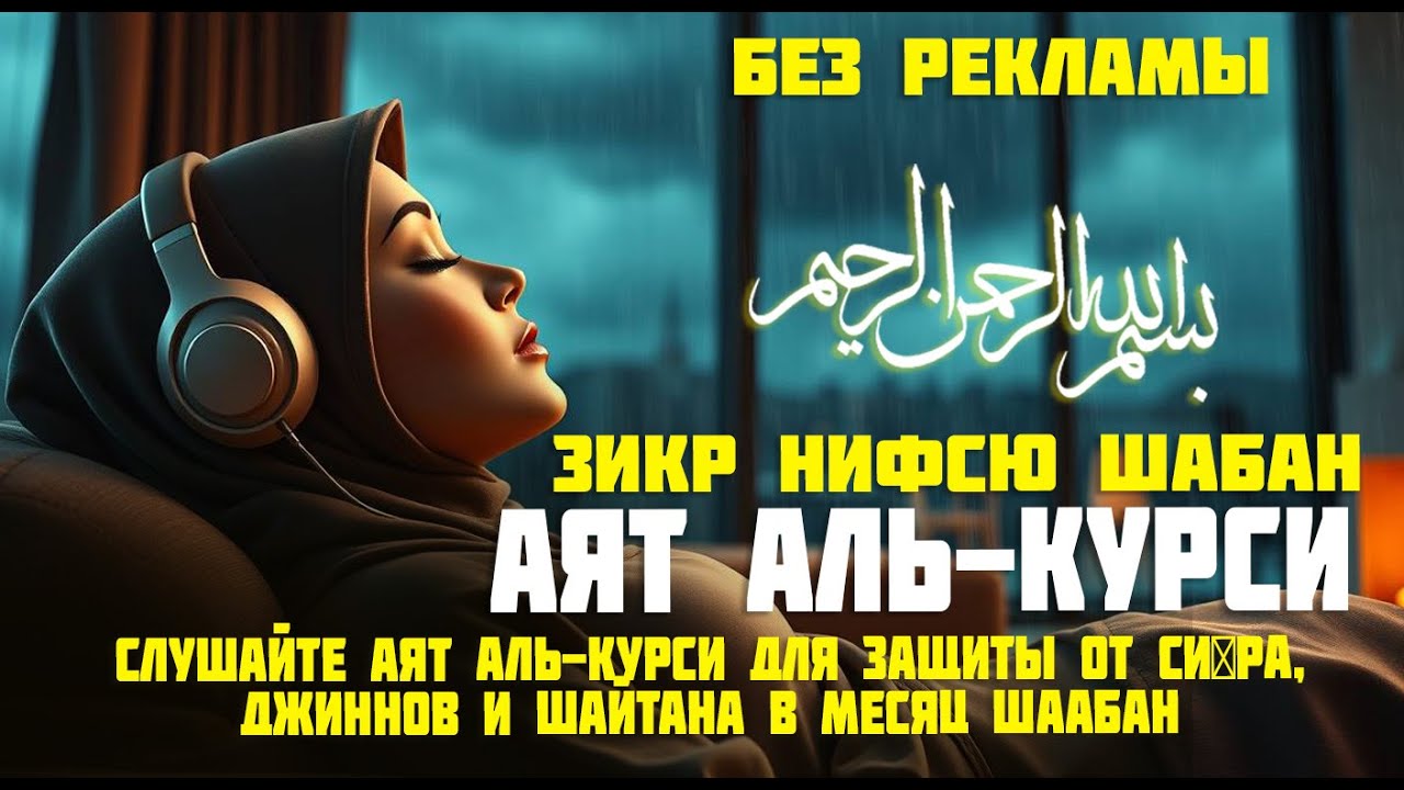 Слушайте Аят Аль-Курси для защиты от сиҳра, джиннов и шайтана в месяц Шаабан