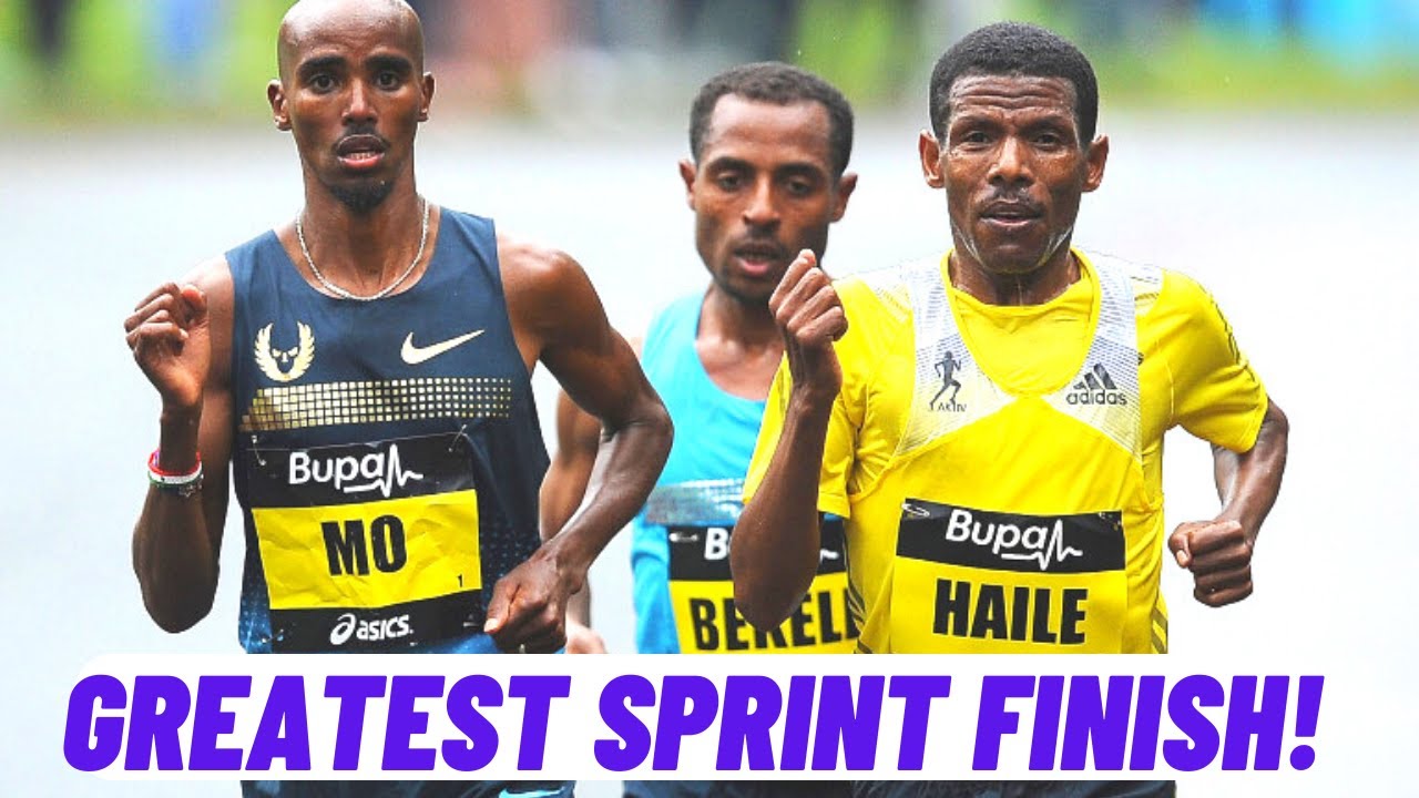 Kenenisa Bekele Vs Mo Farah Vs Haile Gebrselassie 2013 The Greatest Road Race in History Last 6 Min