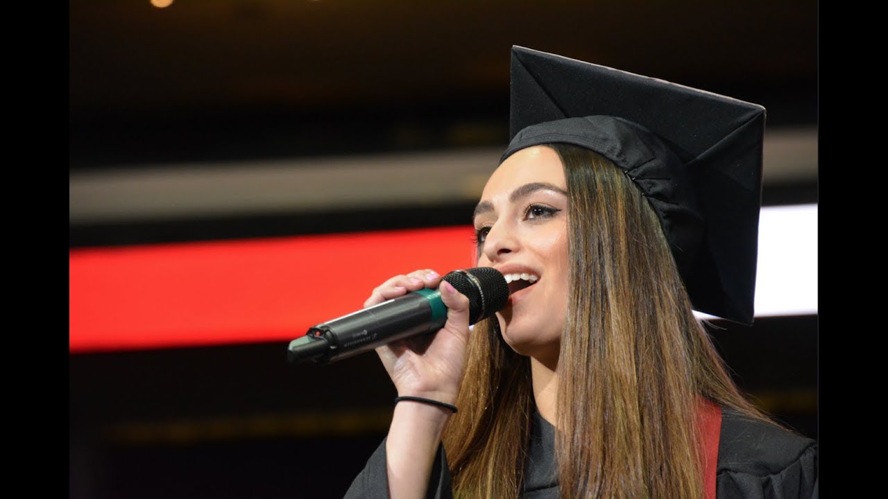Singing the National Anthem (Star Spangled Banner) at Graduation