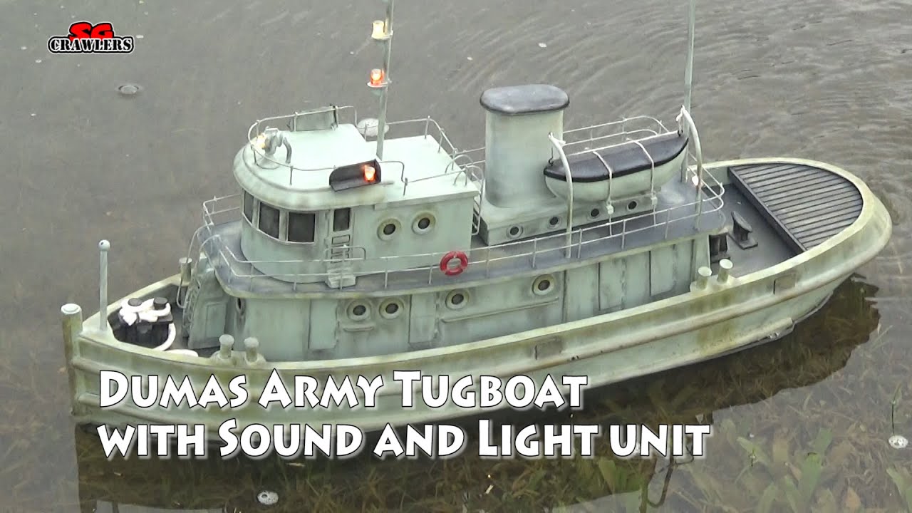 U. S. ARMY TUG ST-74 KIT #1256 RC Tugboat with DIY Engine Sound and Light module!