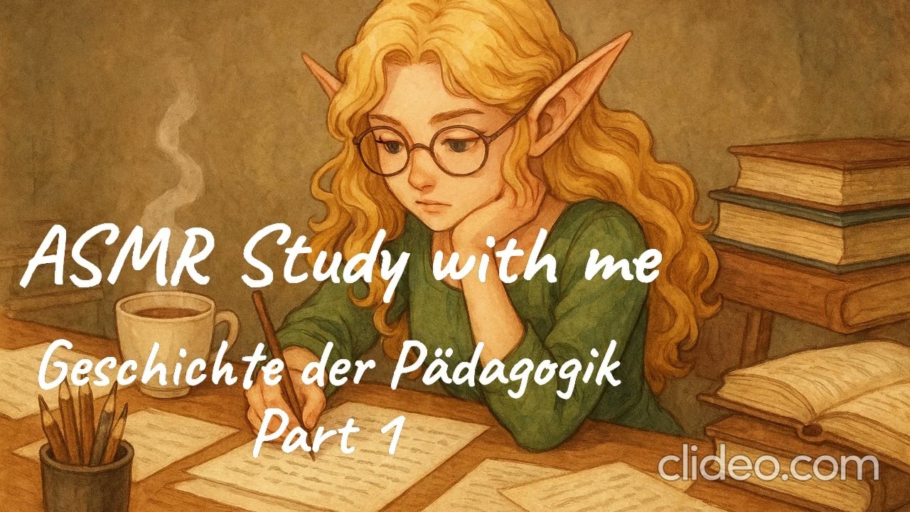 ASMR Study With Me 📚 | Geschichte der Pädagogik – Teil 1 | Lernen & Entspannen