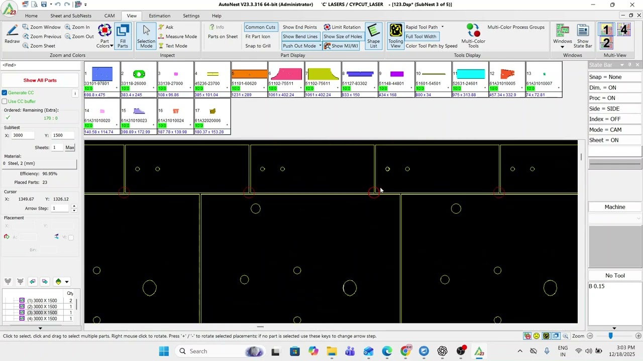 Nesting and Autocut v23