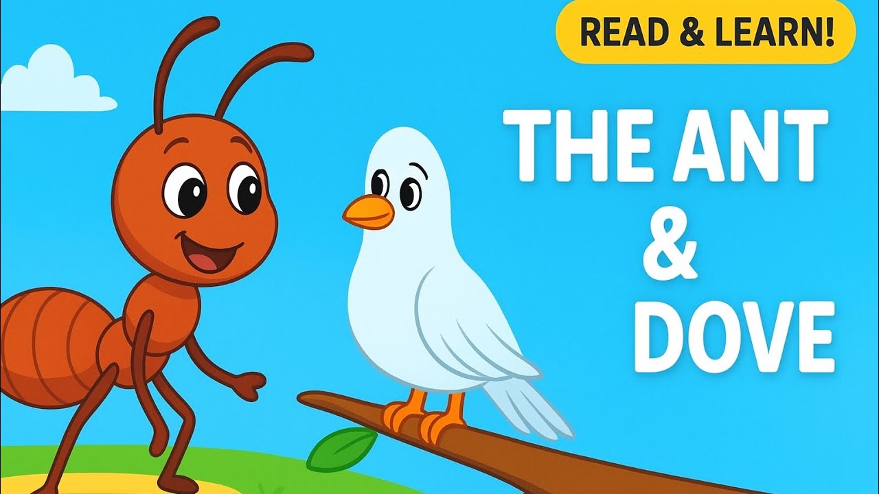 The Ant and The Dove| KidsStoryNook Moral and Bedtime Stories for Kids with Vocabulary