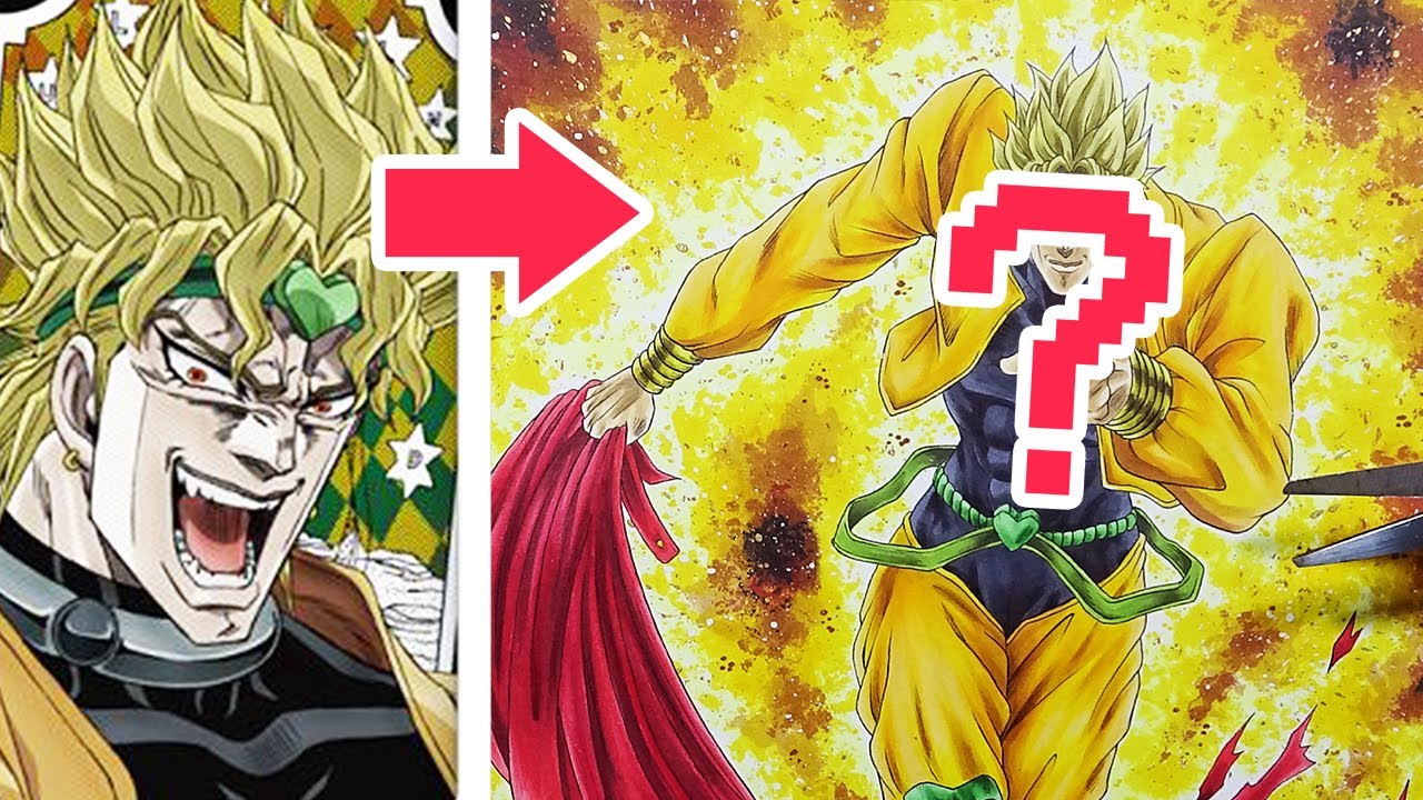 Drawing DIO from Jojo's Bizzare Adventure! FIRST TIME!
