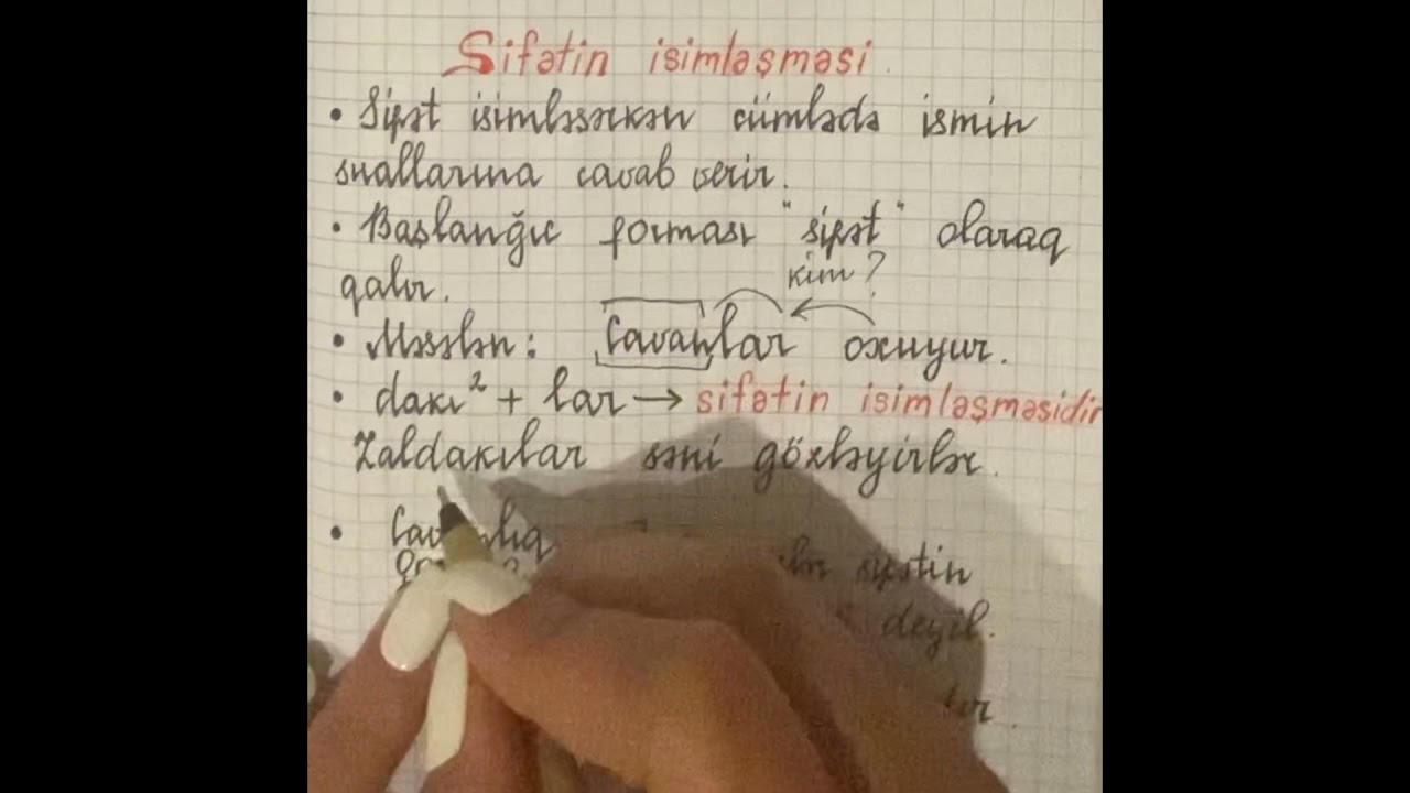 Sifət✅Sifətin isimləşməsi,dərəcələri✅