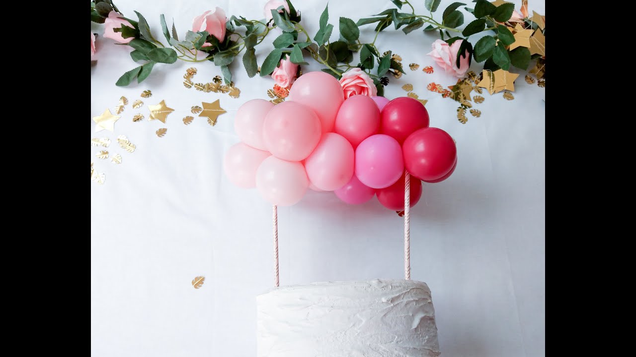 How To Make Cake Topper Balloon Garland DIY