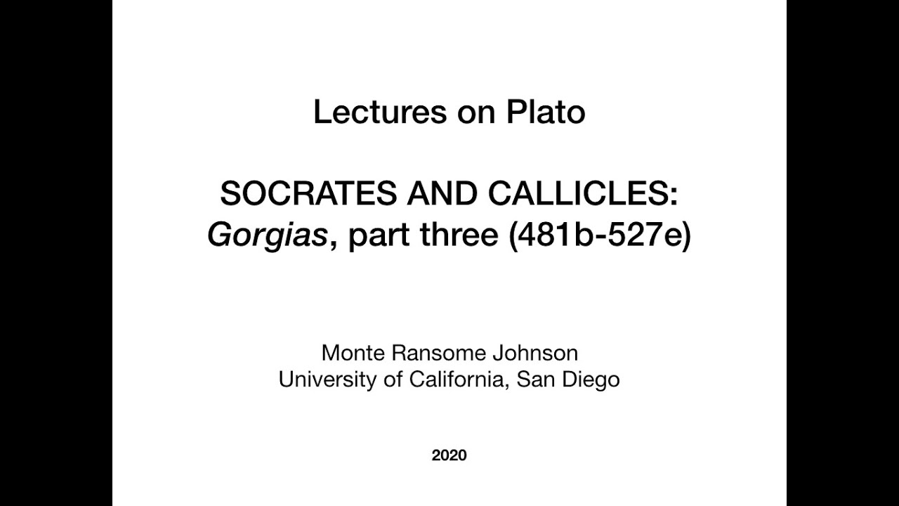 Plato Gorgias 3 of 3