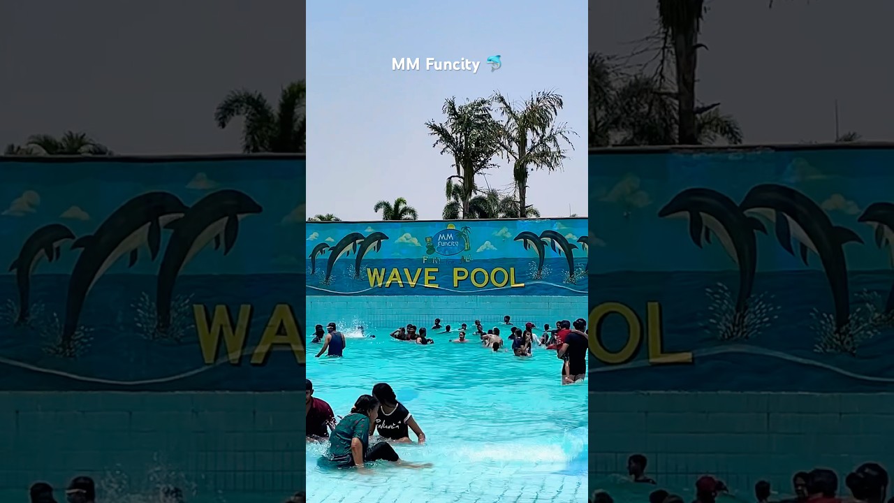 Wave Pool 😍 MM Funcity Waterpark Raipur Chhattisgarh 🏄 #mmfuncity #waterpark #wavepool #viral #cg