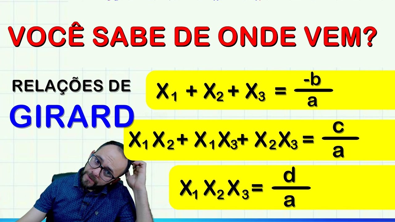 📚✅ DEMONSTRAÇÃO - RELAÇÕES DE GIRARD (POLINÔMIO DE GRAU 3)