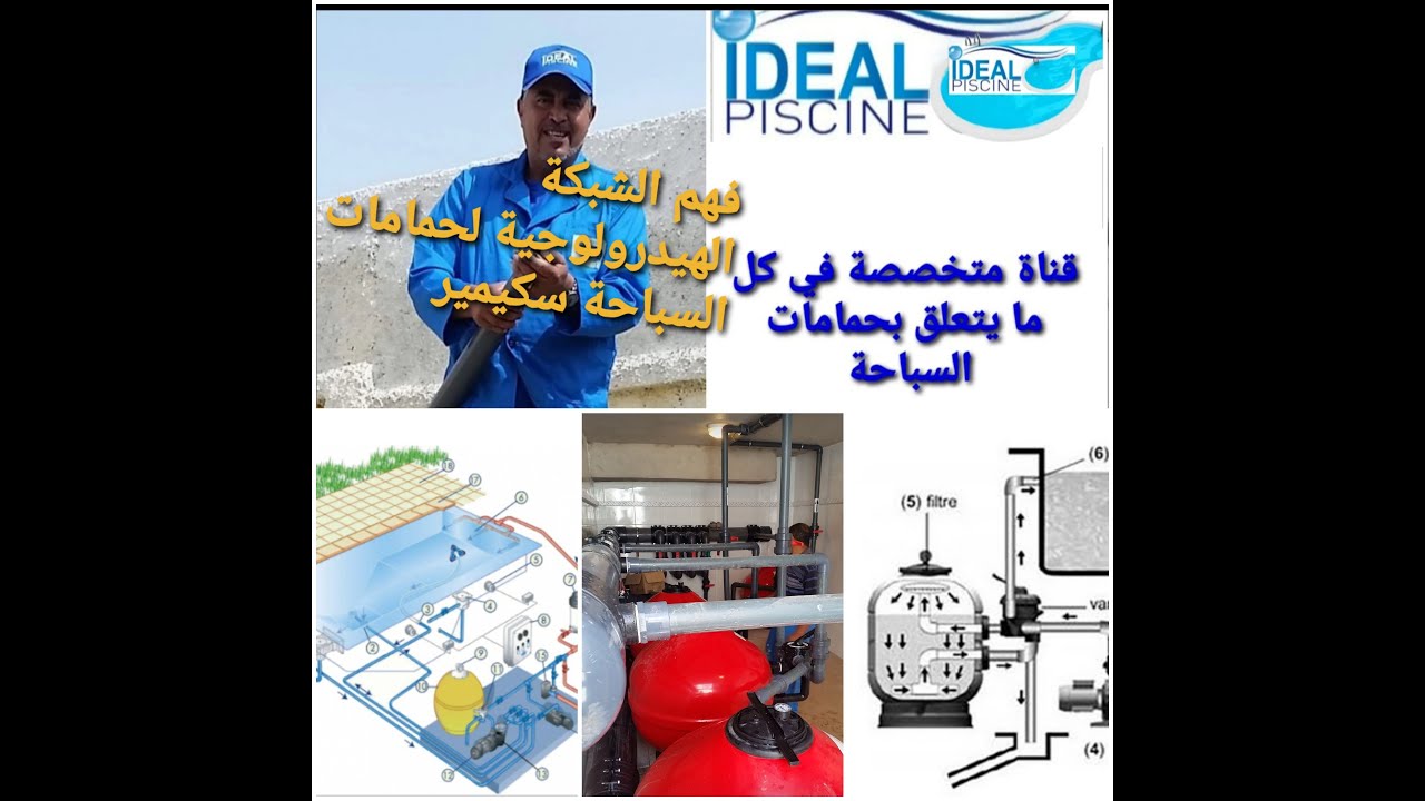 comprendre le systéme d'une piscine SKIMMER فهم الشبكة الهيدرولوجية لحمامات السباحة نوع السكيمير