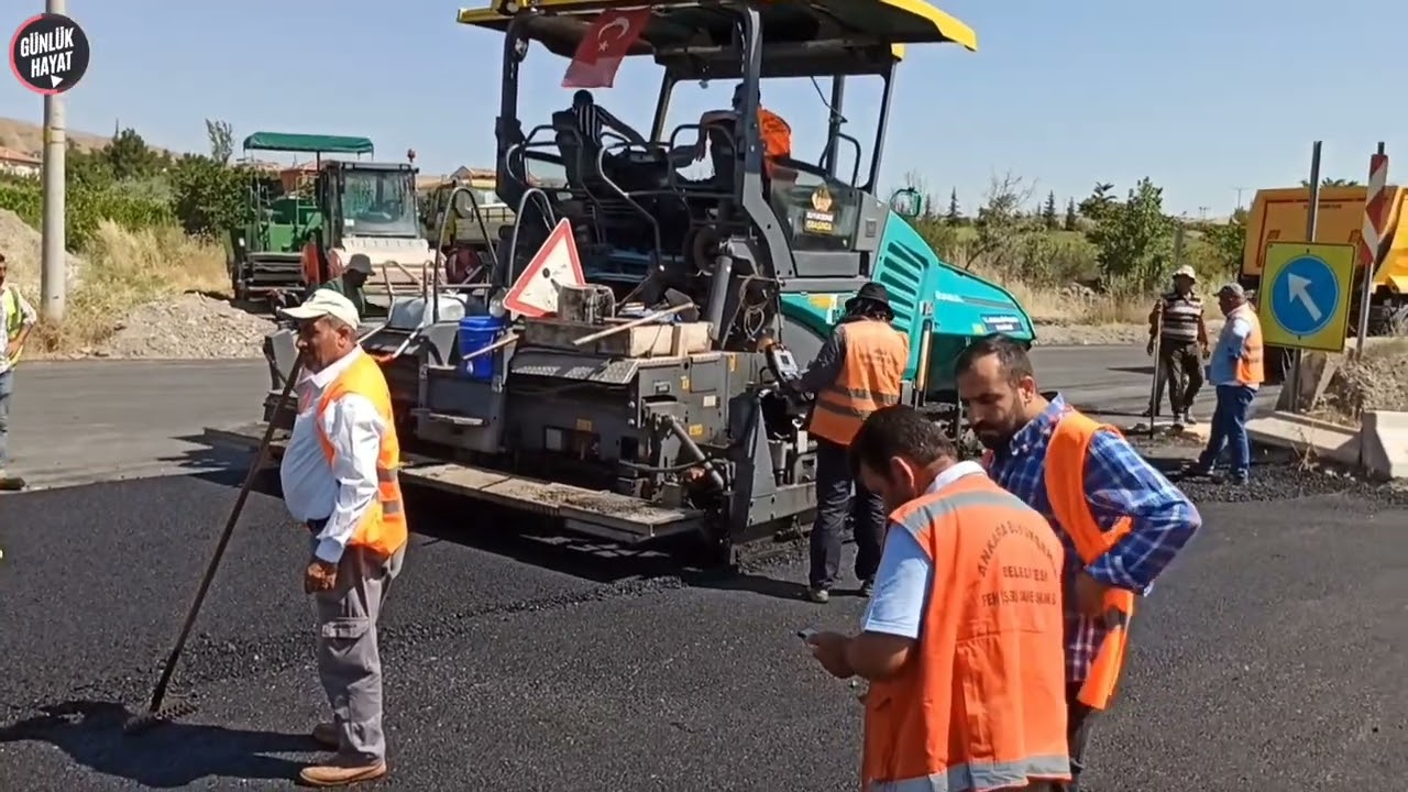 Asfalt Çalışması 👉 Finişer Asfalt Serimi 👉 İş Makinesi Videoları 👉 Kepçe Videoları Part 2