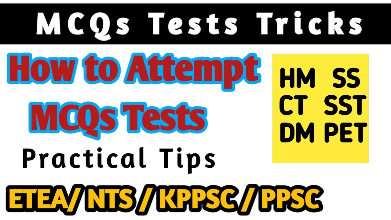 How to Attempt MCQs Test | ETEA/KPPSC/PPSC Tests Tips || English with Ikram
