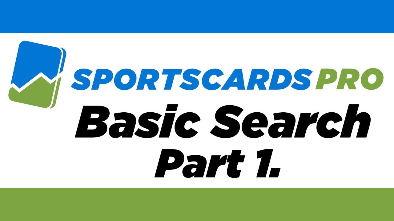 How To Search Sports Cards Pro  Basic search  Part 1.