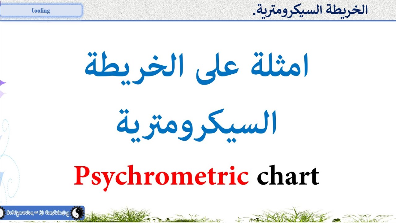 امثلة على الخريطة السيكرومترية