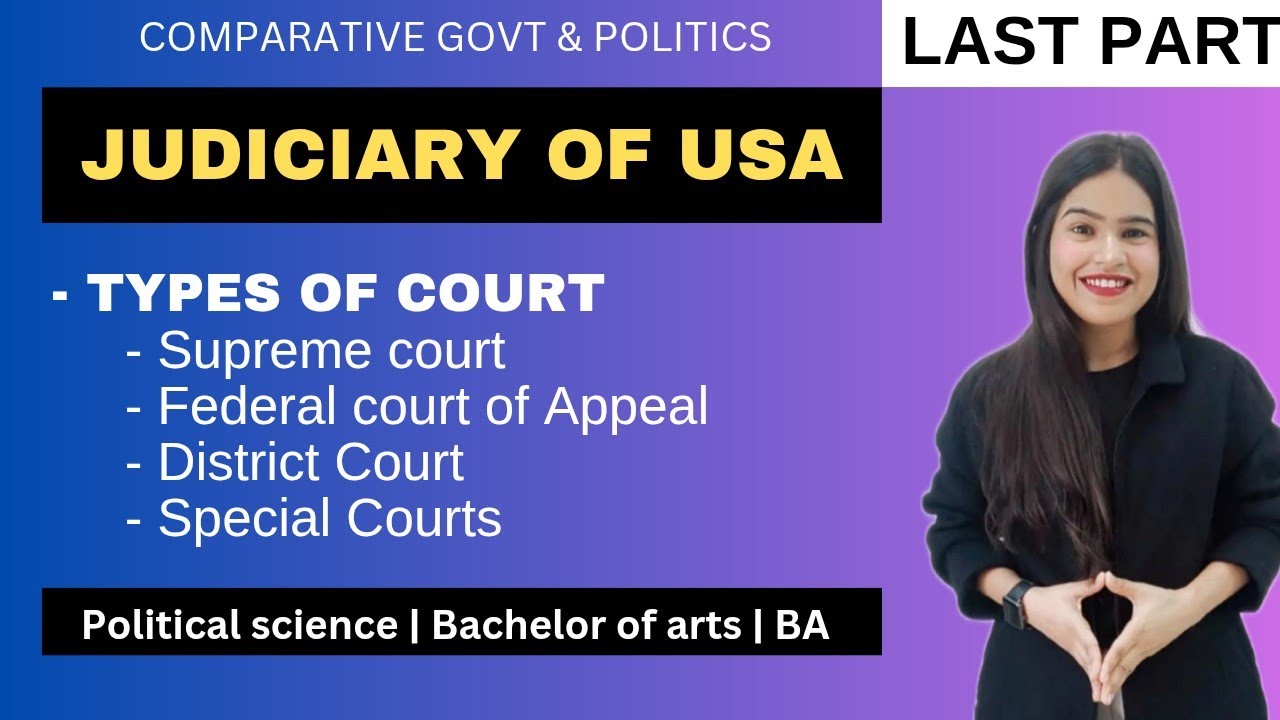 US Judiciary Pt 3 | Judiciary of USA | Types of courts | comparative govt & politics | BA | pol sci