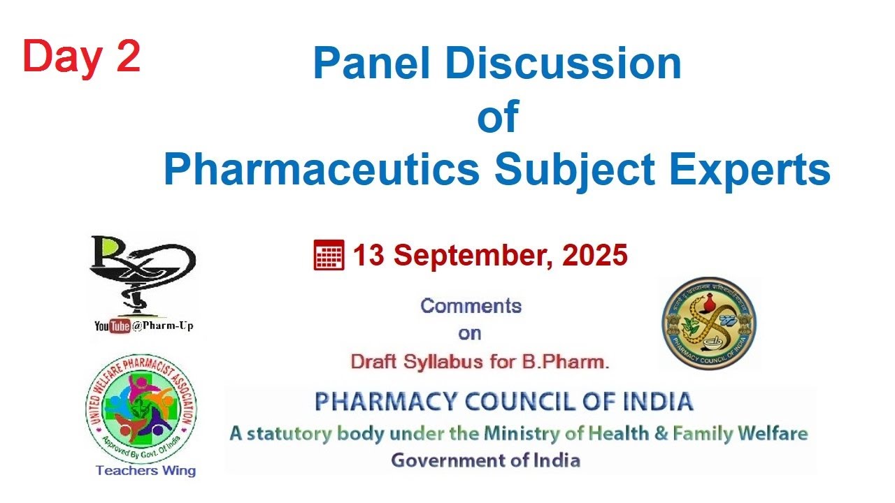 Day 2: Panel Discussion of Pharmaceutics Subject Experts || New PCI B.Pharm Syllabus #Pharm'Up