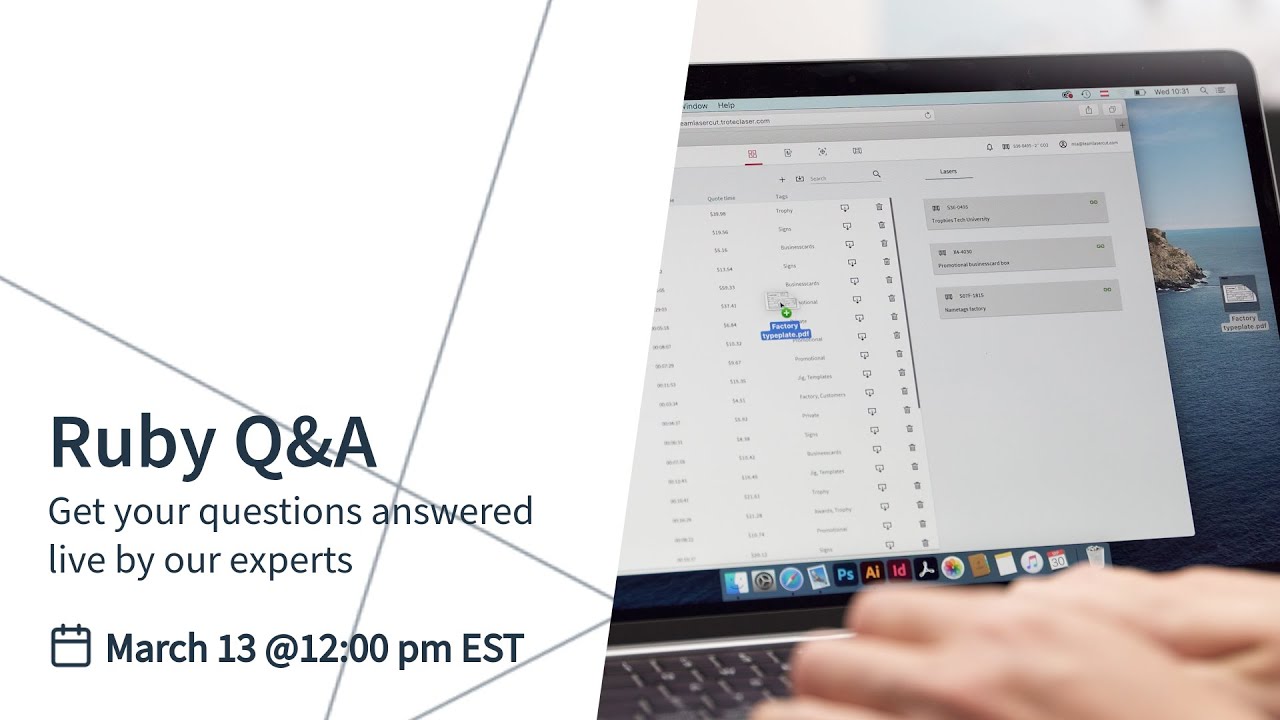 Trotec Ruby Software: Q&A - March 2026