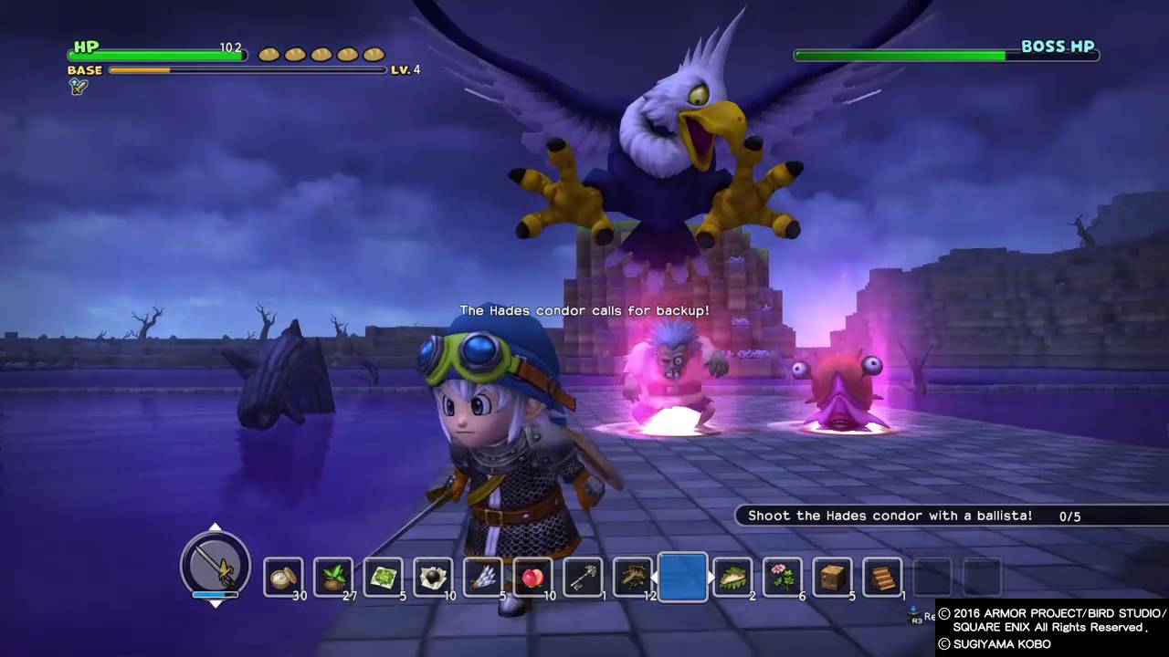 DRAGON QUEST BUILDERS Hades Condor easy kill boss 2 speed run