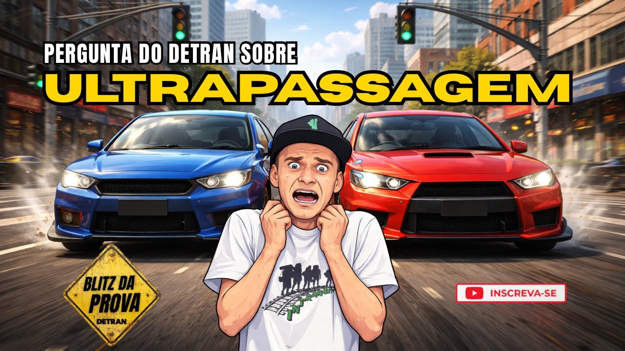 PROVA DO DETRAN - Pergunta sobre ultrapassagem (Legislação de Trânsito).