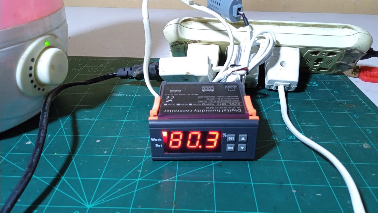 SVWL-8040 humidity controller wiring and internal setting - English 