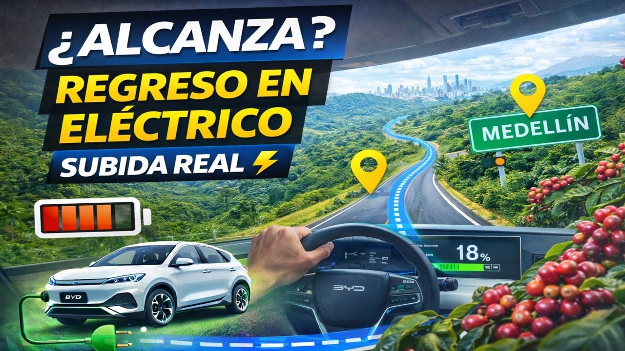 ¿Alcanza la batería? Regreso del Eje Cafetero a Medellín en eléctrico