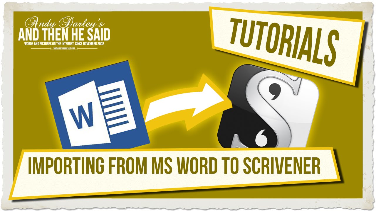 Importing from Word to Scrivener