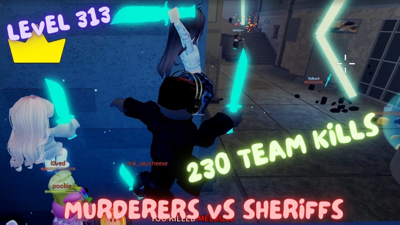 Murderers vs Sheriffs with Many Level 100 Lightning Users, Smog Map Right Moments to camp, Level 313