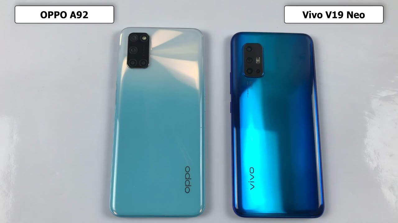 OPPO A92 vs Vivo V19 Neo Speed Test, Camera Test, Display Test | Snapdragon 665 vs Helio G85