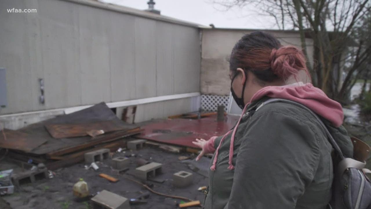 Residents begin cleanup after possible tornado damages dozens of mobile homes in Corsicana