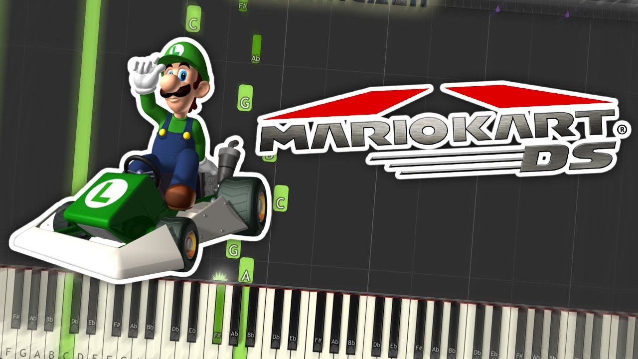Mario Kart DS - Luigi's Mansion Theme Piano Tutorial Synthesia