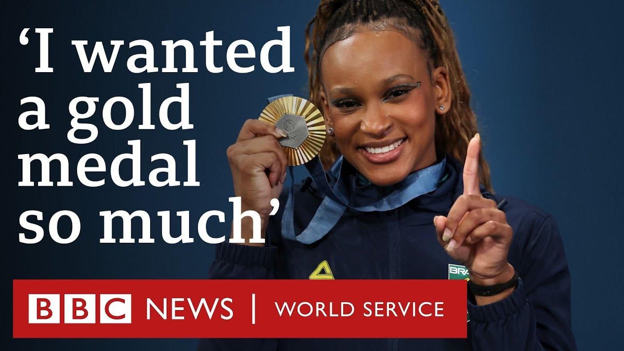 Olympic gymnast Rebeca Andrade's on competing with Simone Biles - 100 Women, BBC World Service
