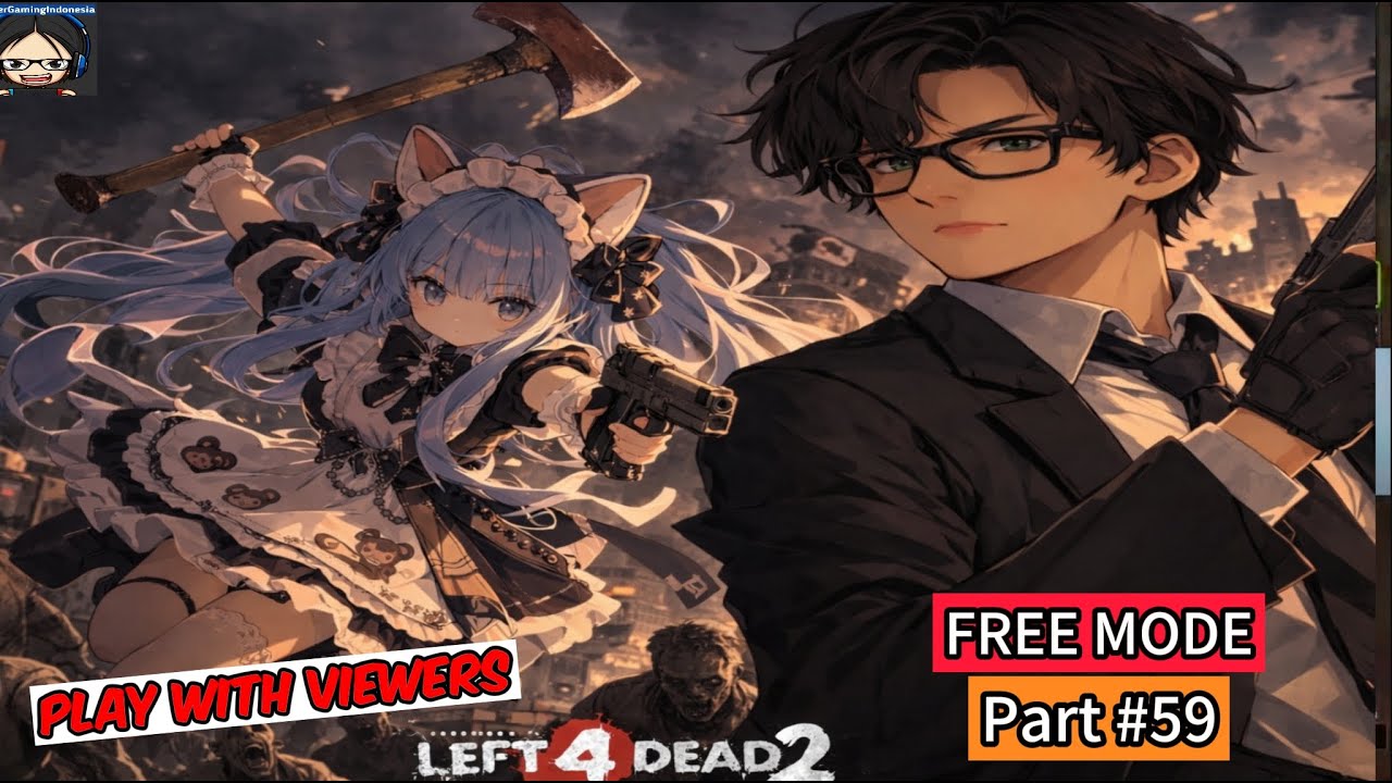 Left 4 dead 2 - Free Mode EDITION PLAYING WITH VIEWERS @part59 Indonesia