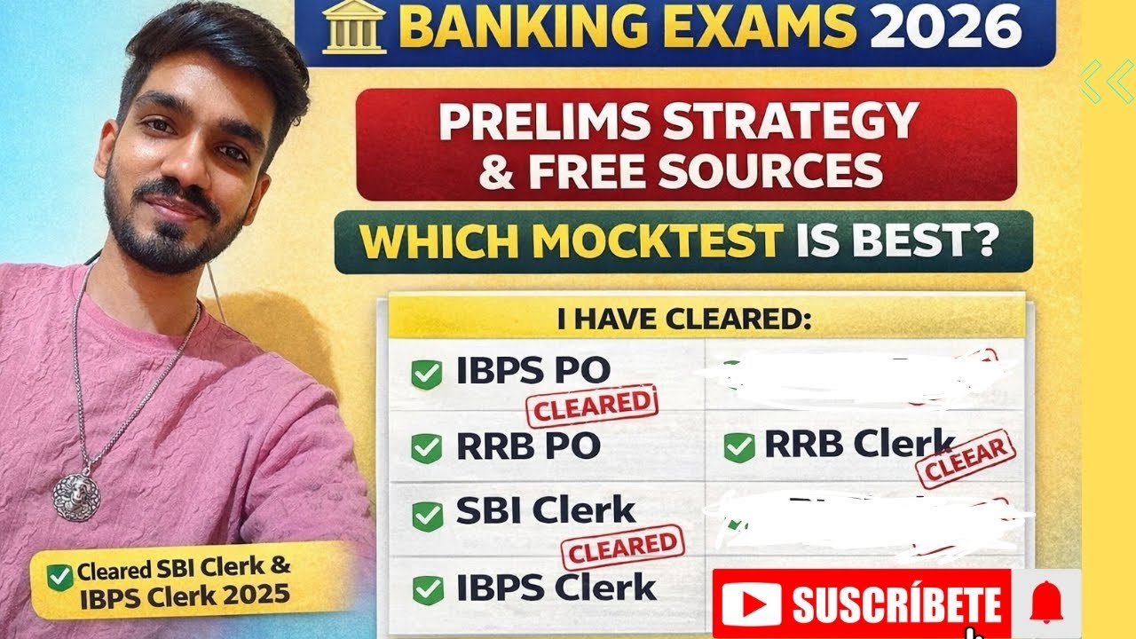 Banking Exams 2026 Prelims Strategy | Best Mock Test + Free Sources | For Beginners & Repeaters