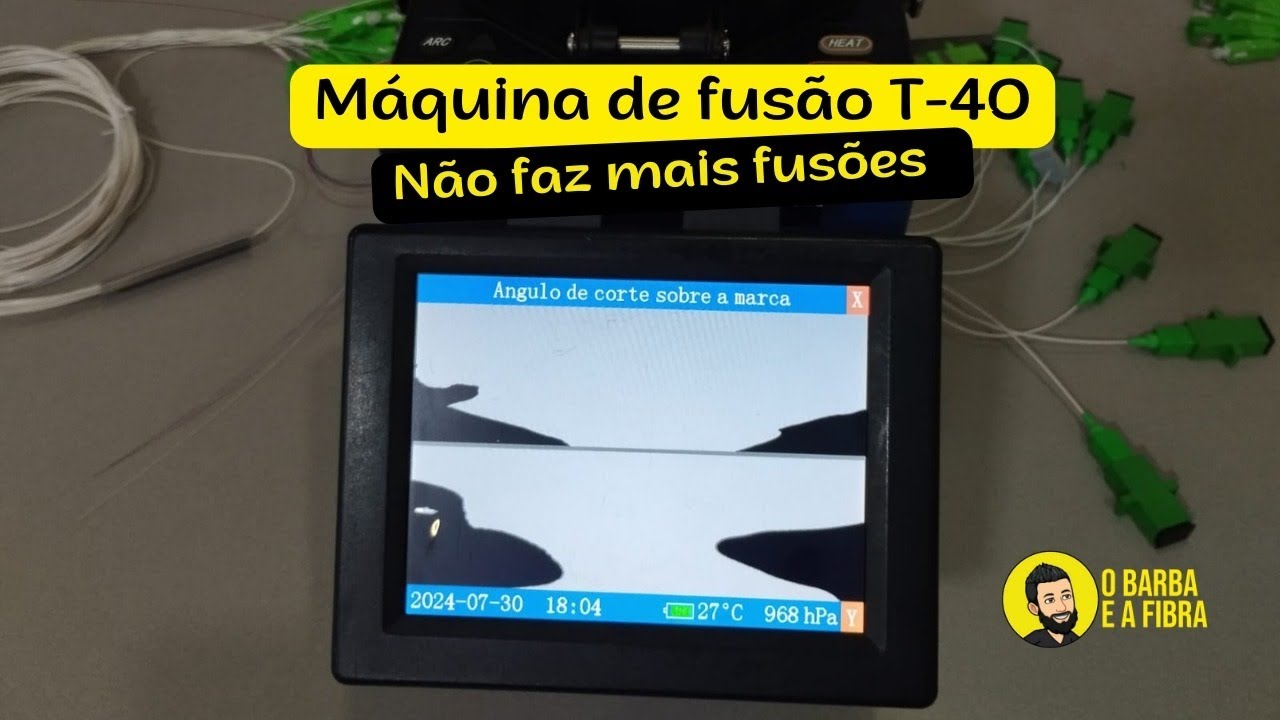 Máquina de fusão Orientek T40 Não alinha as fibras.