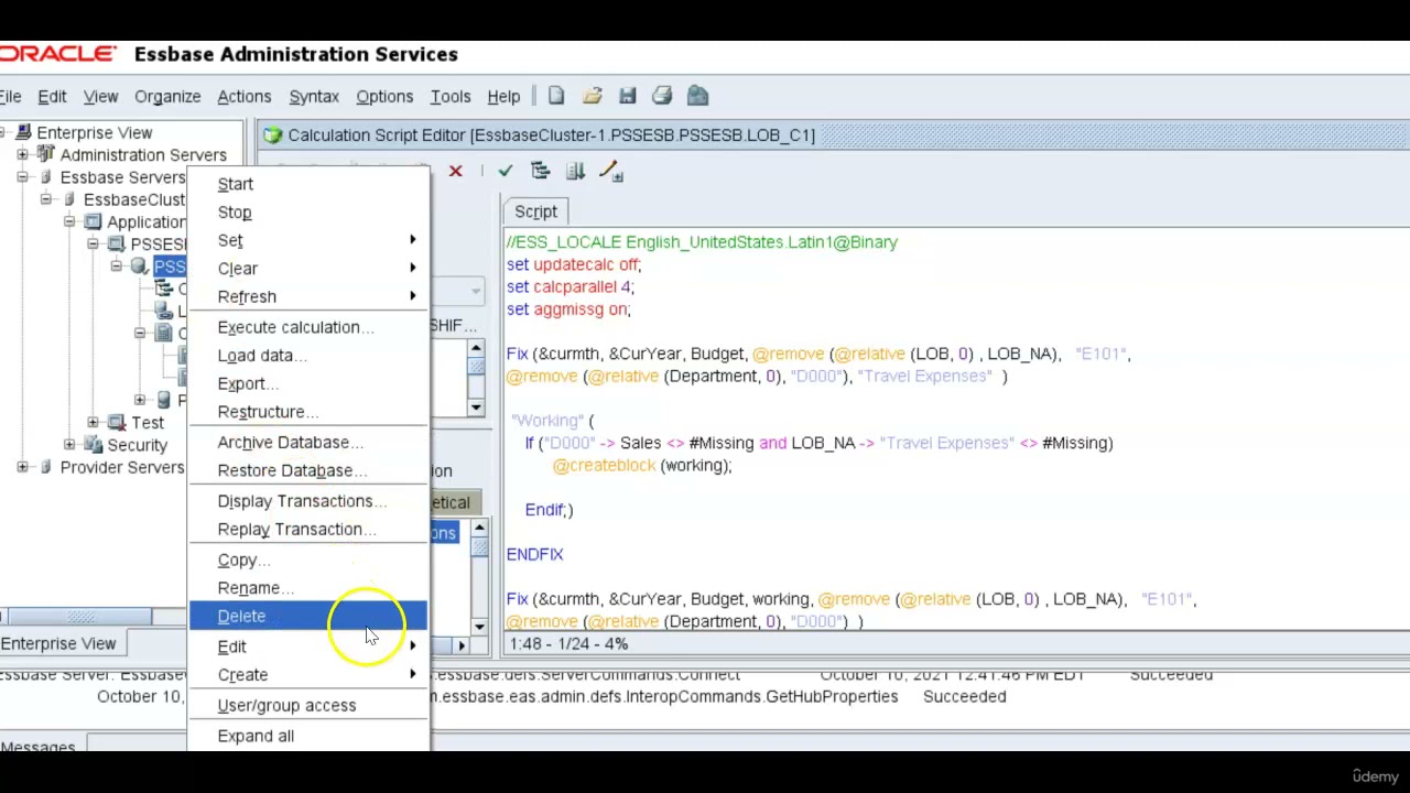 Oracle Hyperion EPM 11.2.6 Essbase @CreateBlock function