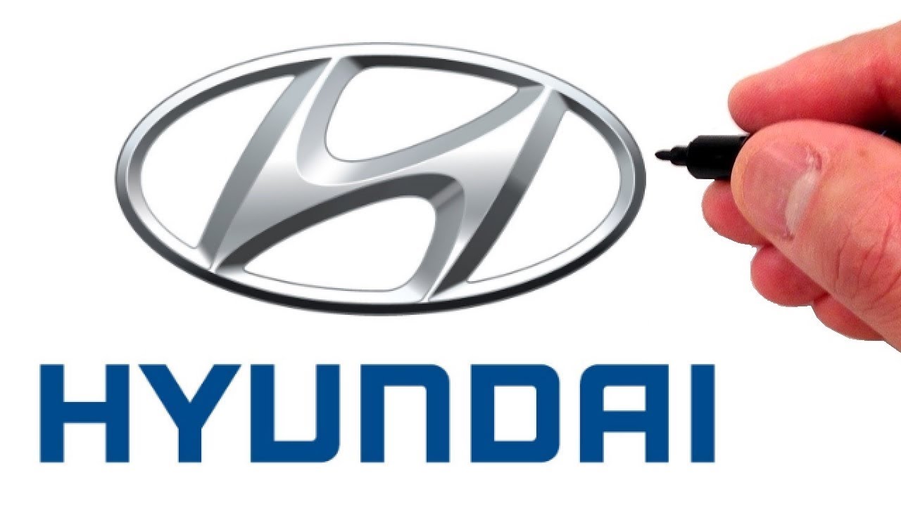 How to Draw the HYUNDAI Logo (Famous Car Logos)