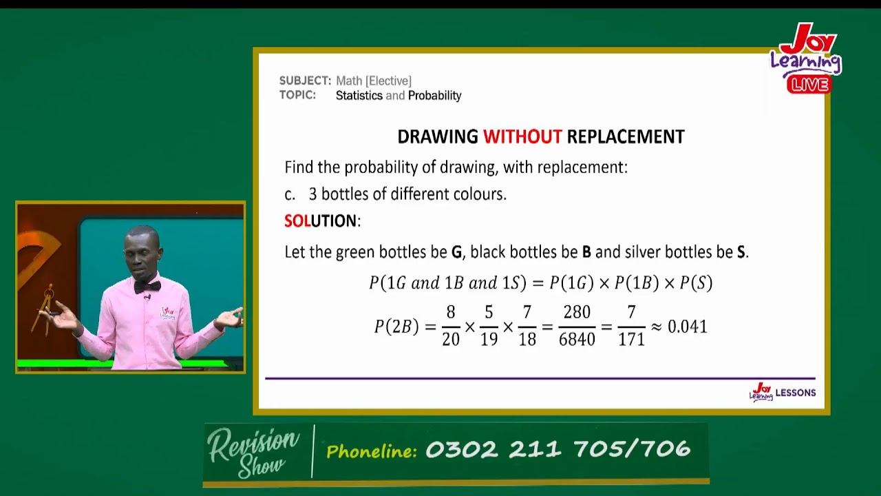 SHS Revision Show - Elective Maths- Statistics and Probability (7- 08 - 23)