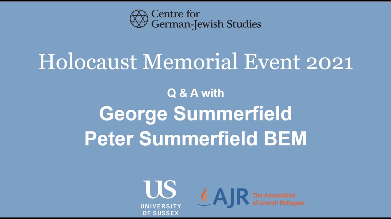 Q&A with George and Peter Summerfield BEM, Holocaust Memorial Day 2021