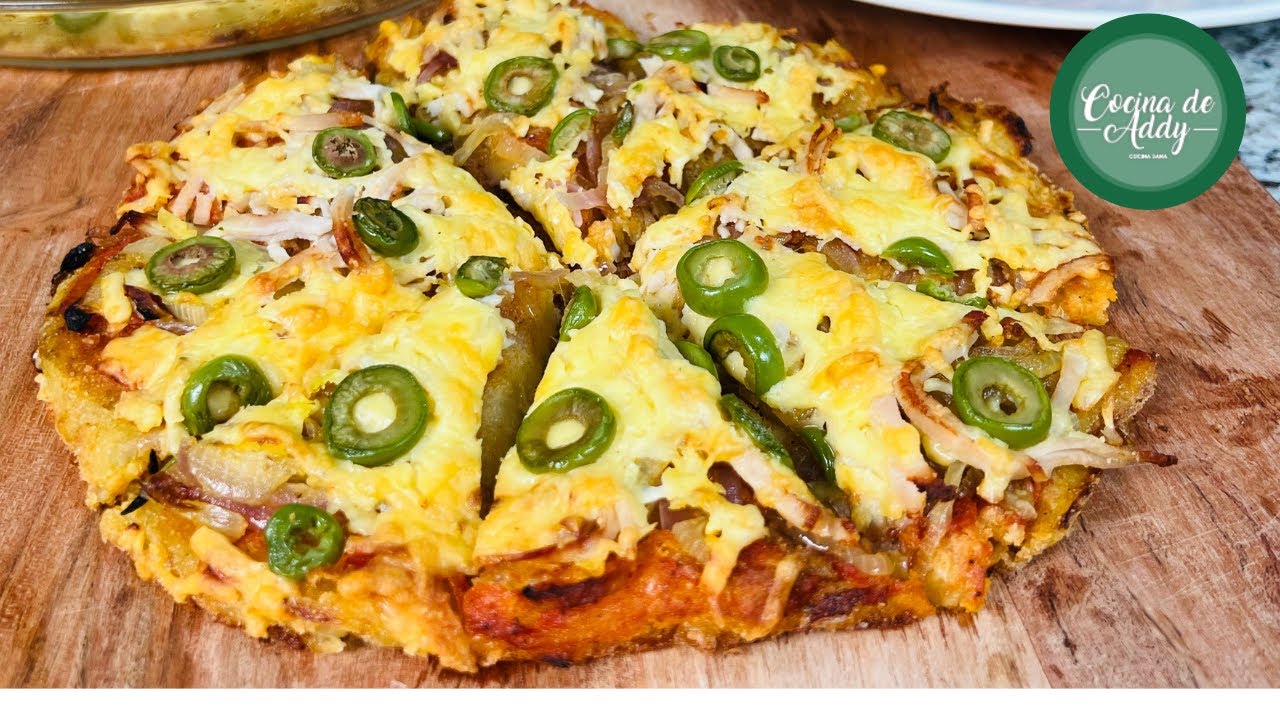 Solo 4 Papas p/Comida o Cena Rendidora SIN HARINA. Viral Tik Tok. Papa-Pizza Fugazzeta. Para LLevar.