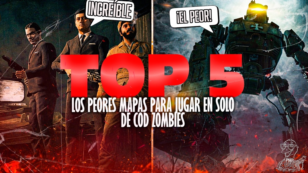 TOP 5 PEORES MAPAS para JUGAR EN SOLO 😳🔥 | COD ZOMBIES | PHD GANSO