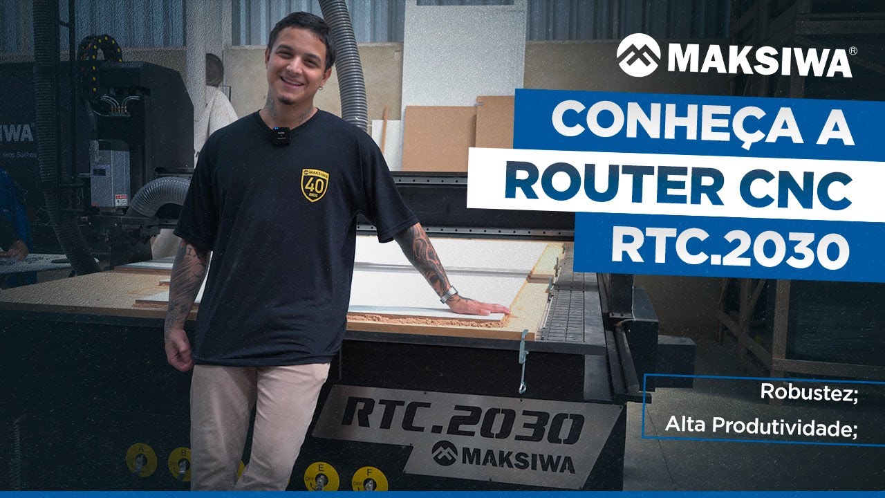 ROUTER CNC RTC.2030 Maksiwa - A Melhor Solu&ccedil;&atilde;o em Corte, Precis&atilde;o e Agilidade para sua Marcenaria!