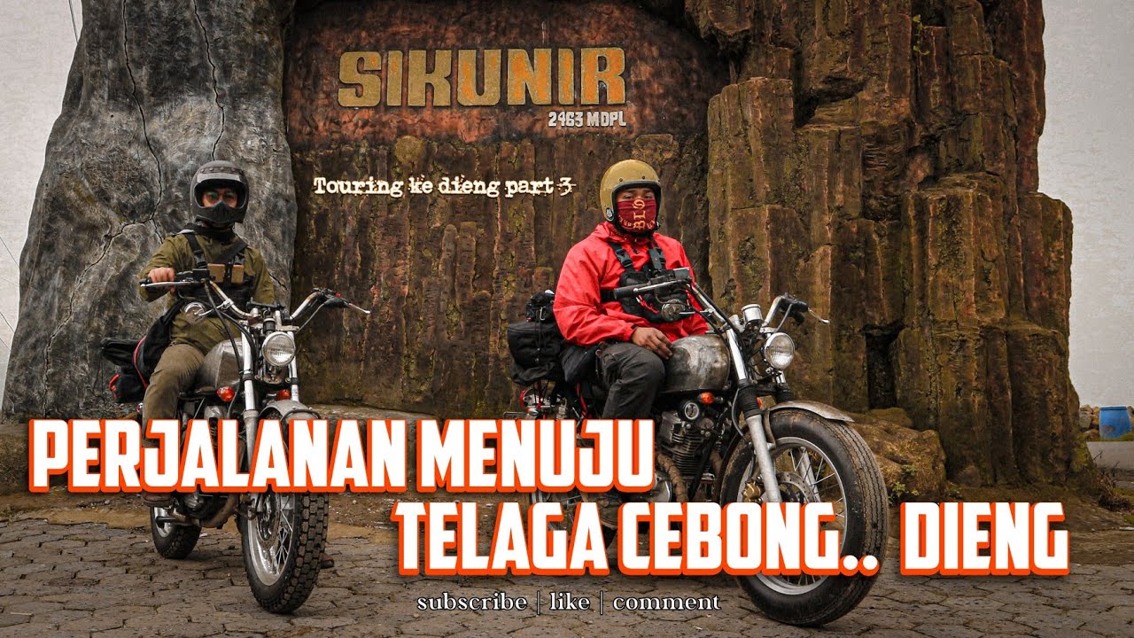 (Moto camp) di telaga cebong dieng !!yamaha scorpio British//perjalanan ke dieng (31/01/22) part 3