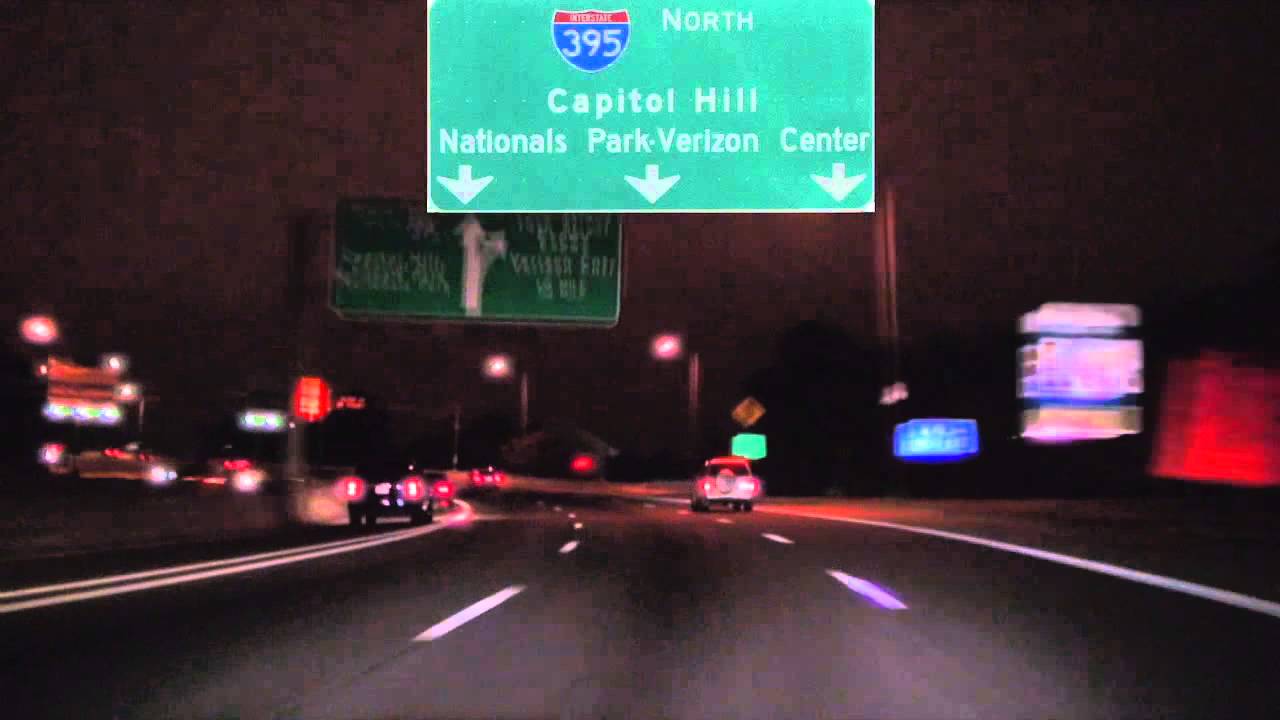 I-395 North at Night: Washington DC