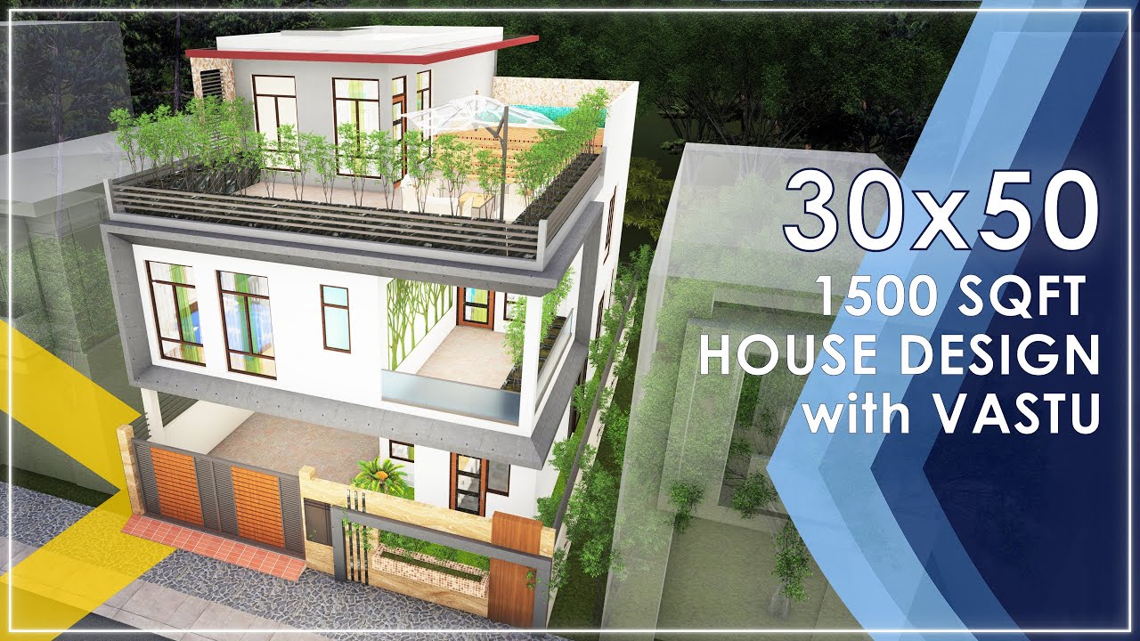 30X50 Feet | 1500 sqft | South Facing House Design with Vastu | 165 Gaj | 9X15 Mtr. Plan | ID-108