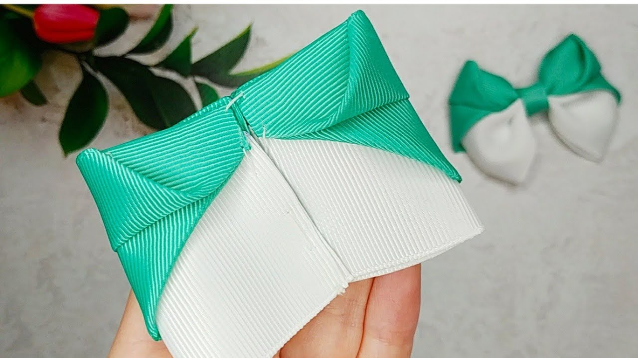 Small and beautiful Hair Bows - How to make Hair Bows with ribbon 🎀