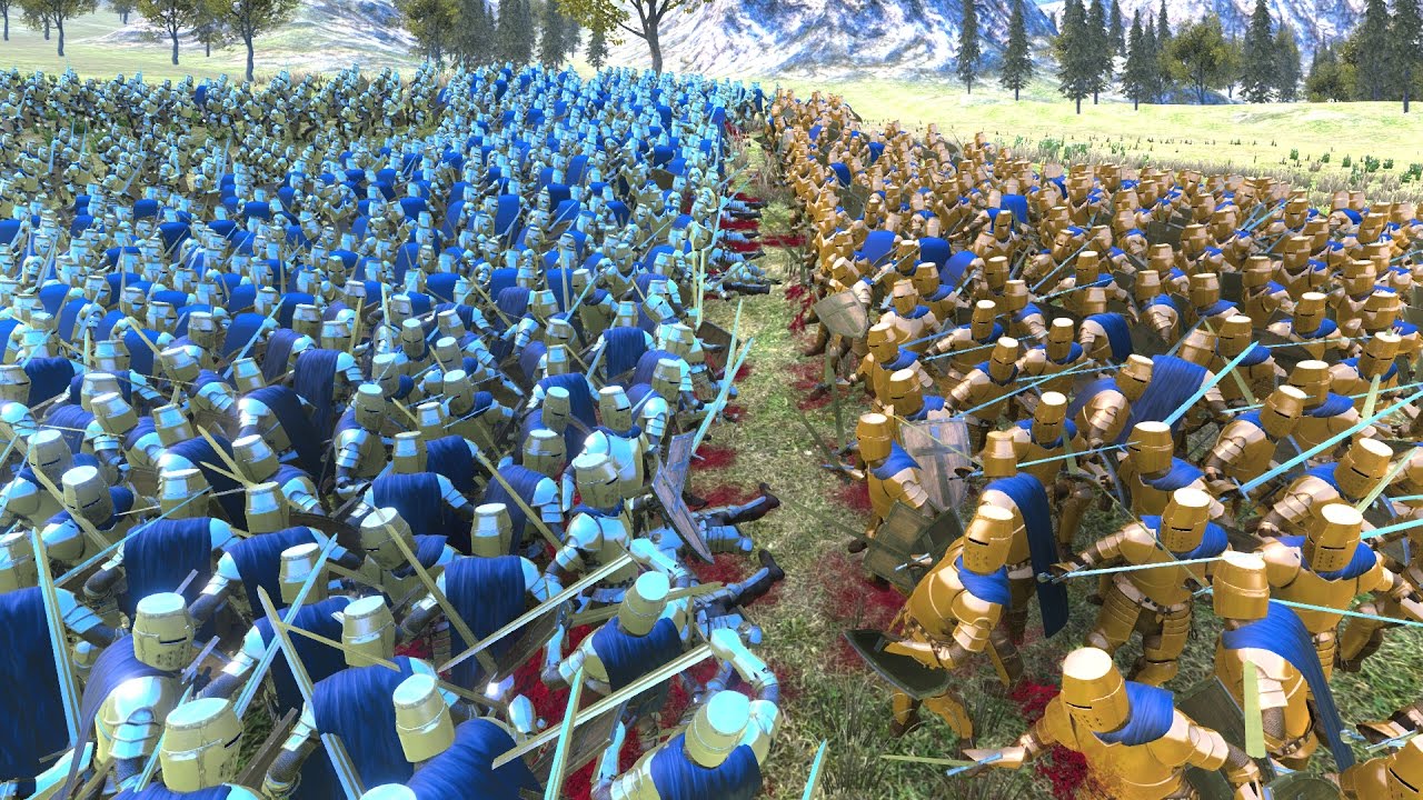 250 ZŁOTYCH VS 2500 SREBRNYCH RYCERZY! ULTIMATE EPIC BATTLE SIMULATOR #01 [PL/PC]