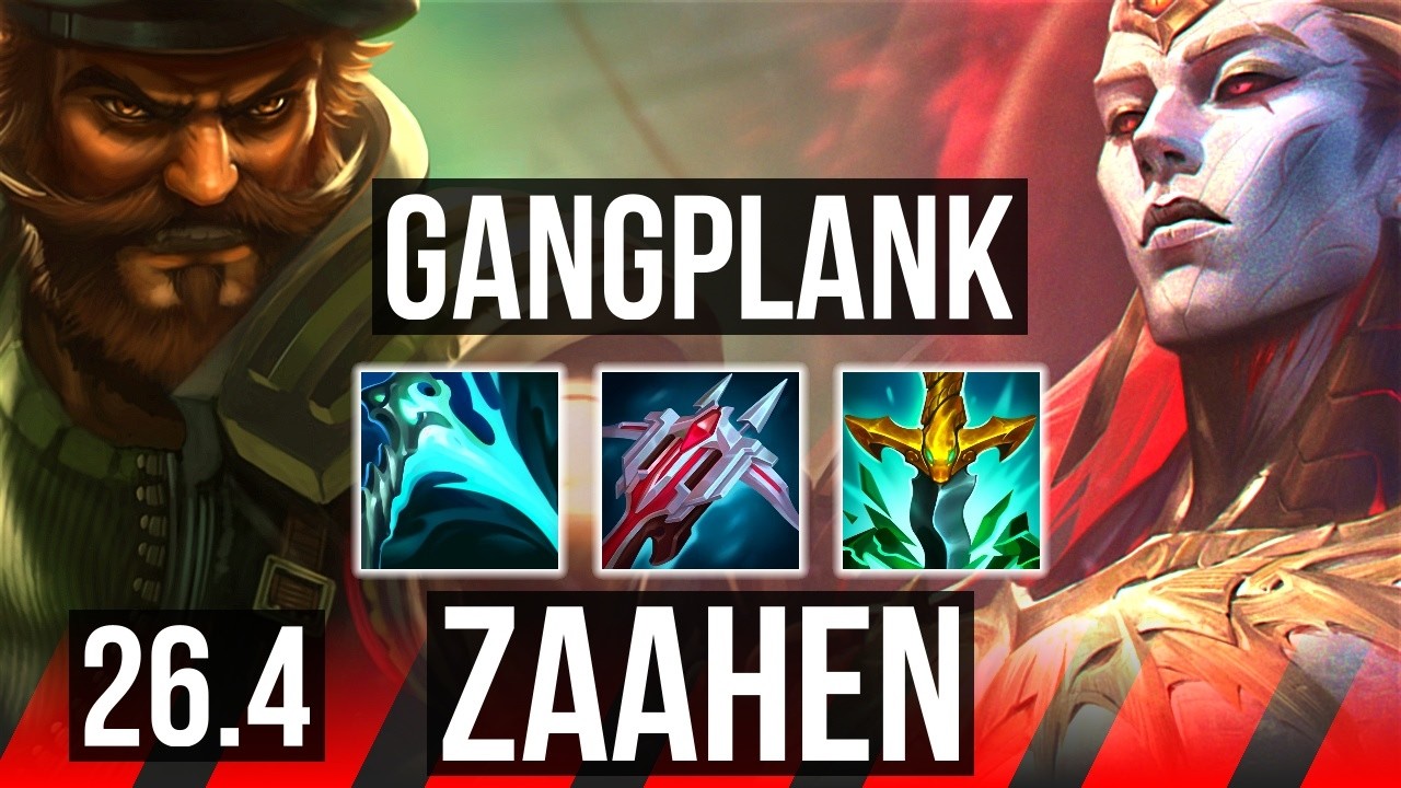 GANGPLANK vs ZAAHEN (TOP) | NA Master | 26.4